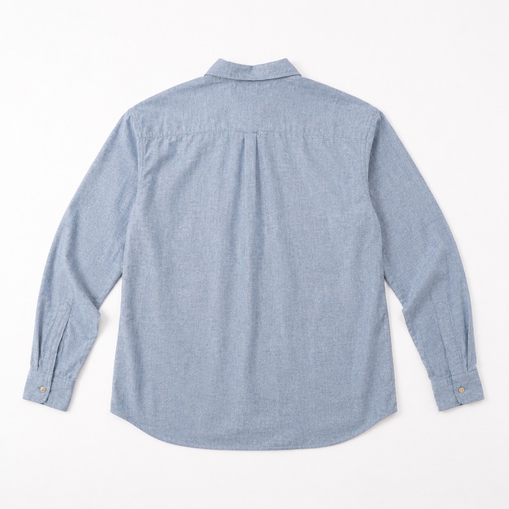 Crown & Ivy Mens XXL Blue Linen Cotton Blend Classic Fit Button Down Shirt - Picture 3 of 7